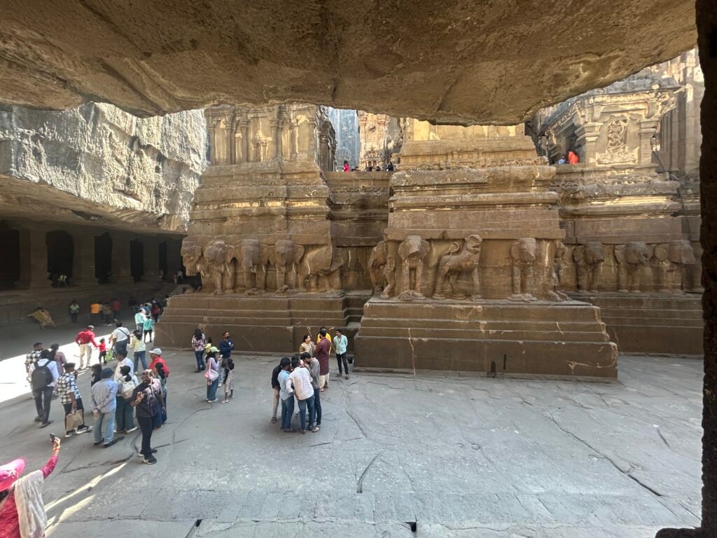The Grand Courtyard of Kailasa Temple at Ellora