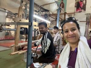 Paithani silk saree weaving workshop near Ellora caves in Maharashtra