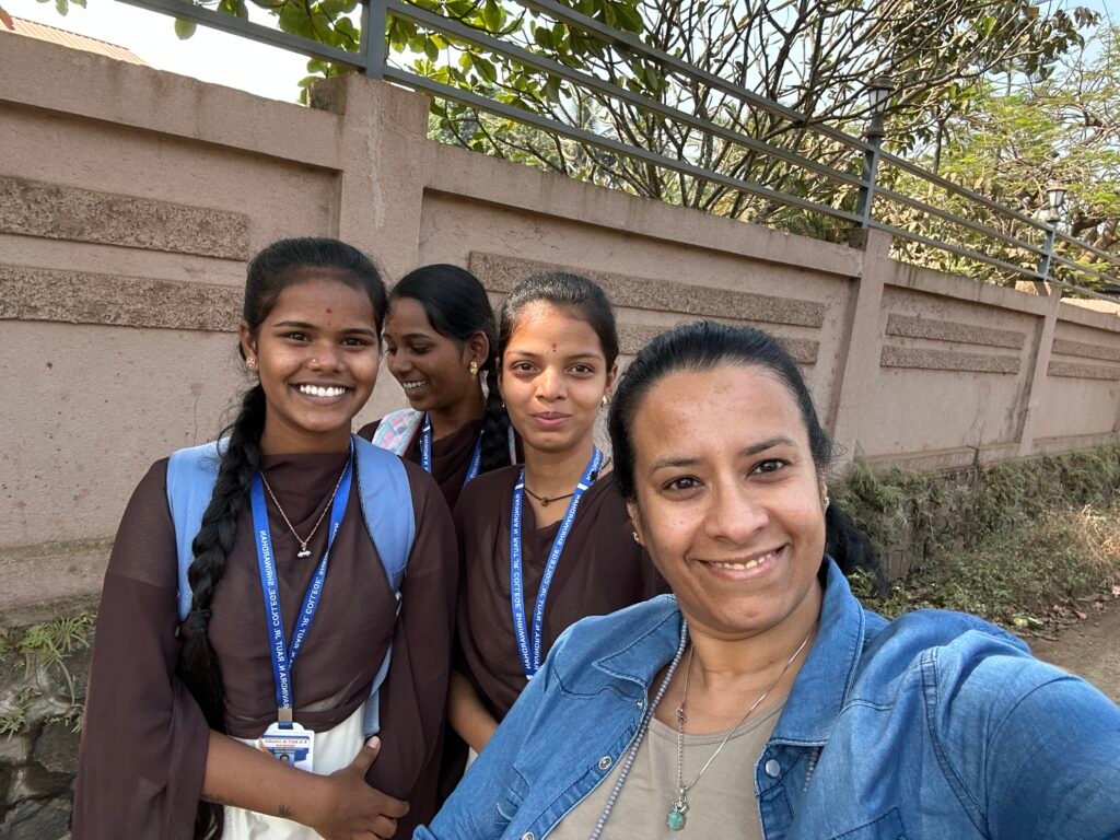 A spontaneous moment with local students in Konkan—proof that the best travel memories are often the simplest human connections.