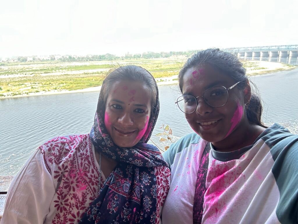 Vrindavan Holi , near the river where Baby krishna was carried after birth